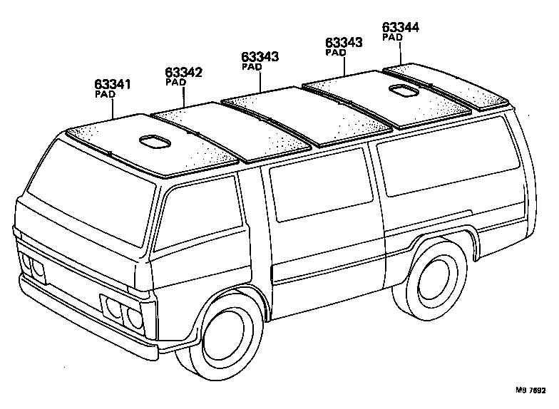 63344-92606 PAD, ROOF SILENCER, NO.4 product image