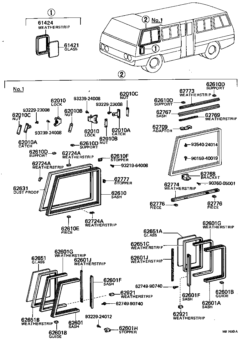 62010-90740 LOCK ASSY, SIDE WINDOW product image
