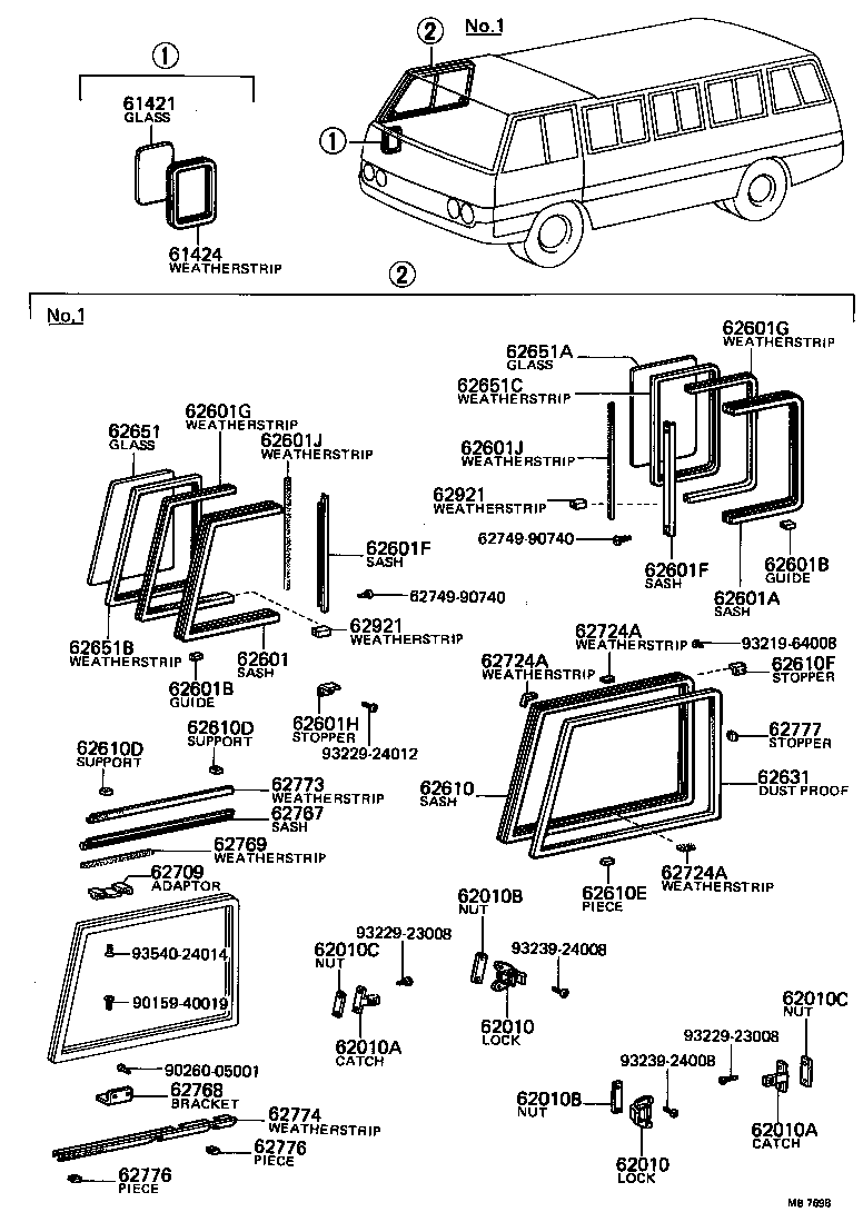 62010-90740 LOCK ASSY, SIDE WINDOW product image