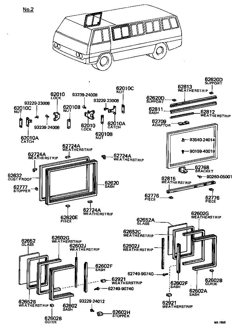 62010-90740 LOCK ASSY, SIDE WINDOW product image