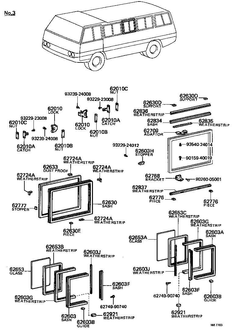 62010-90740 LOCK ASSY, SIDE WINDOW product image