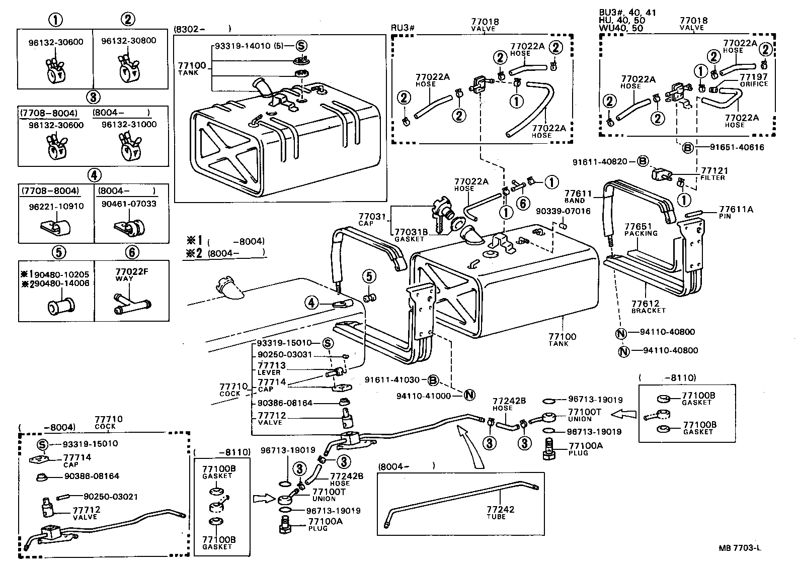 58266-36170 BRACKET, FUEL TUBE product image