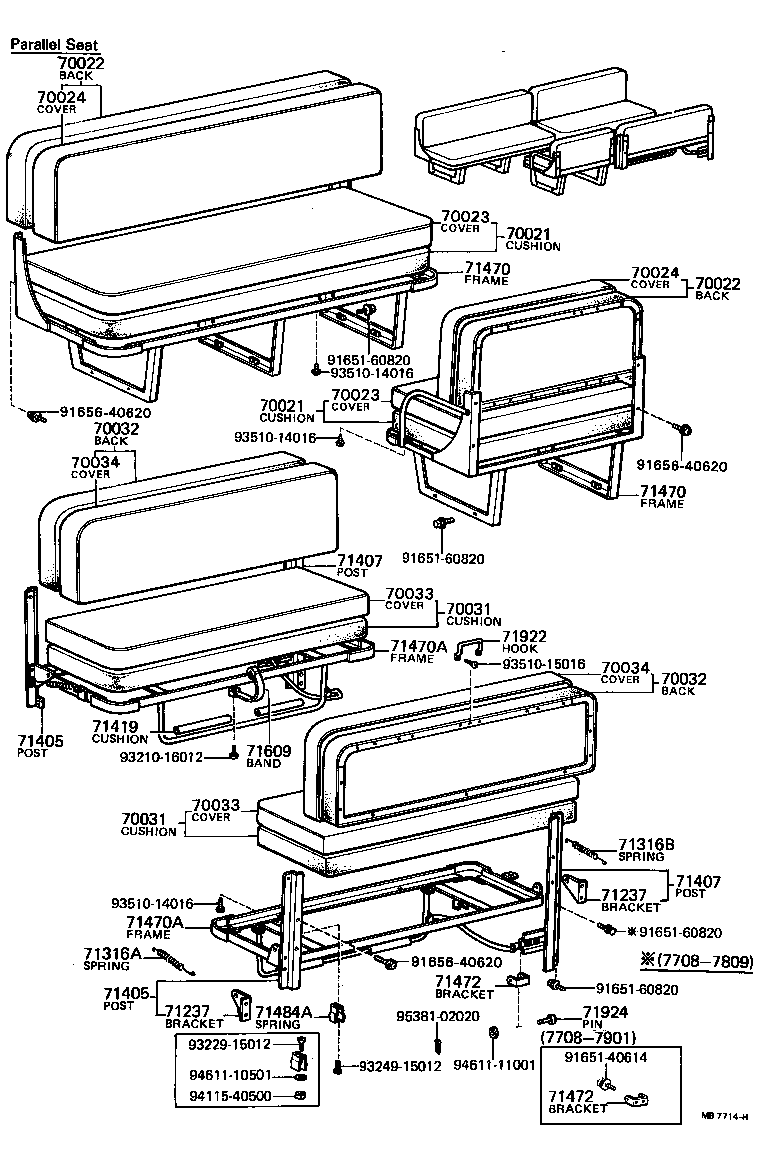 71072-95433 COVER ASSY, NO.1 SEAT CUSHION product image