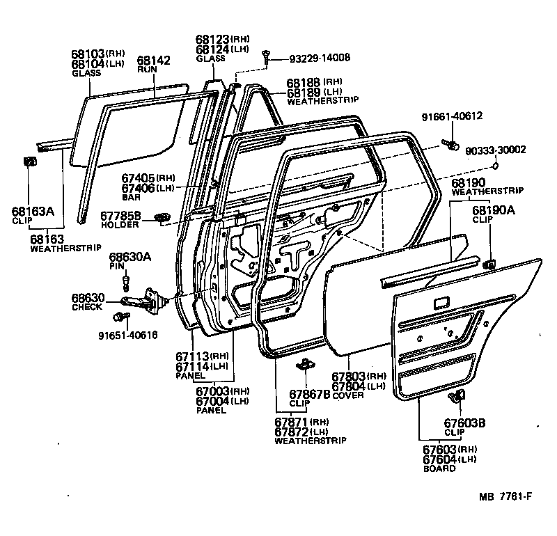 67003-96440 PANEL SUB-ASSY, REAR DOOR, RH product image