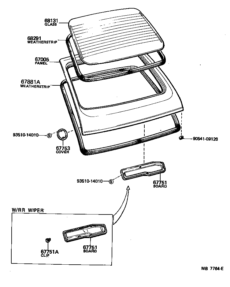 Toyota 67005-10130 PANEL SUB-ASSY, BACK DOOR