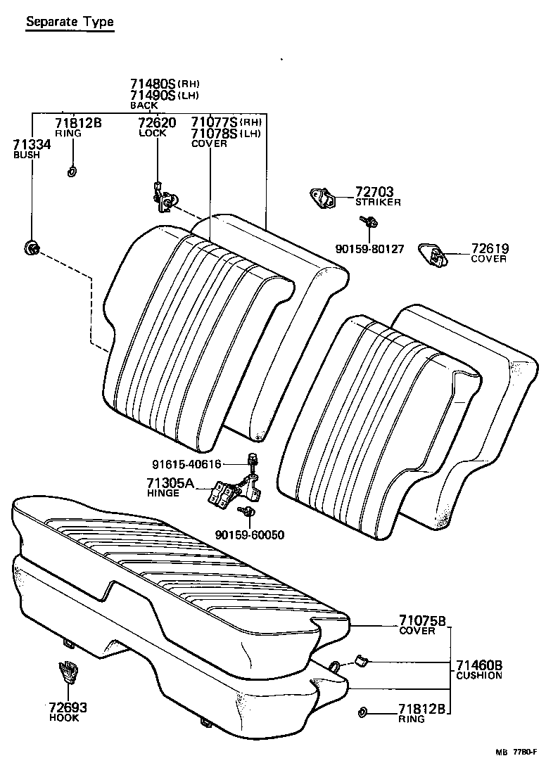 71202-10032 PANEL SUB-ASSY, REAR SEAT BACK product image