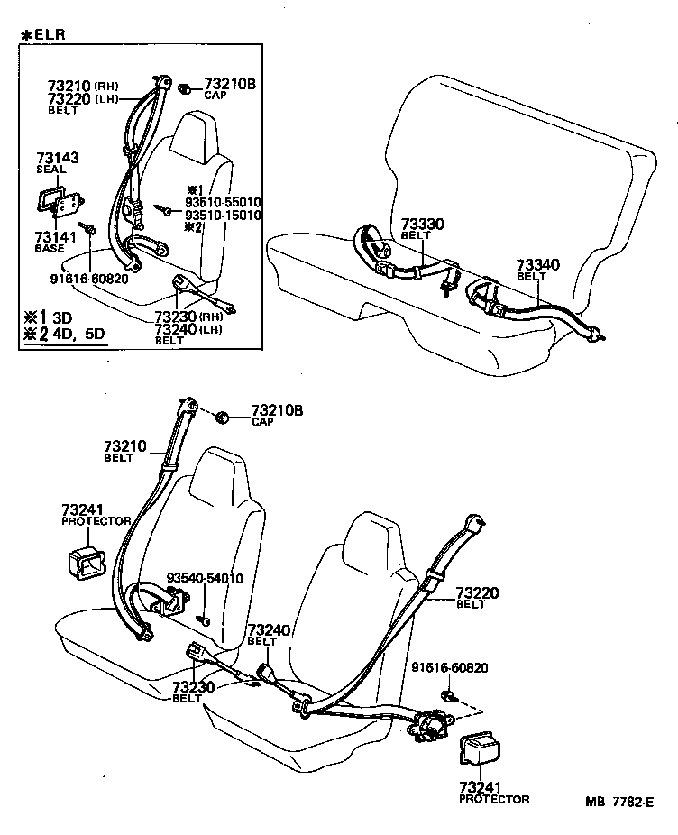 73210-10201 BELT ASSY, FRONT SEAT OUTER, RH product image