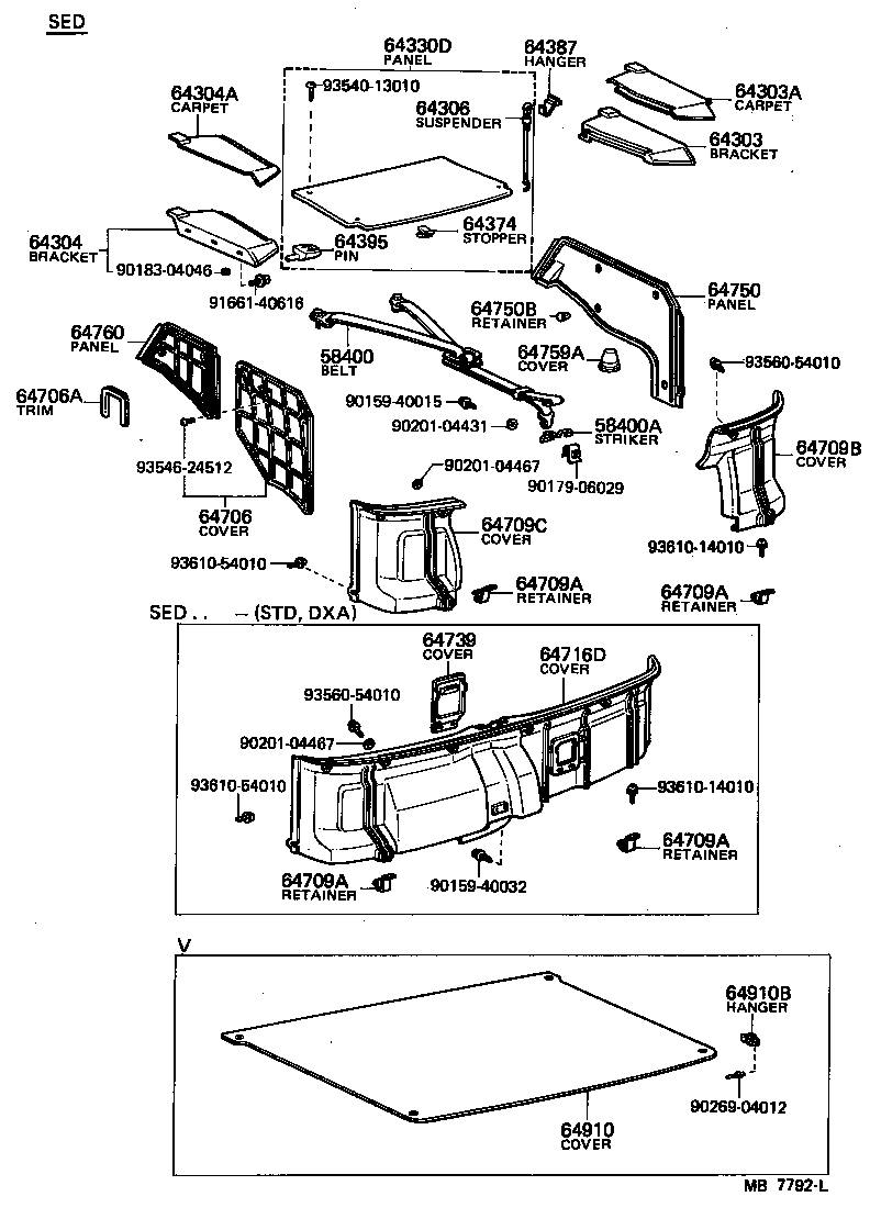 64770-16020 COVER ASSY, SPARE WHEEL product image