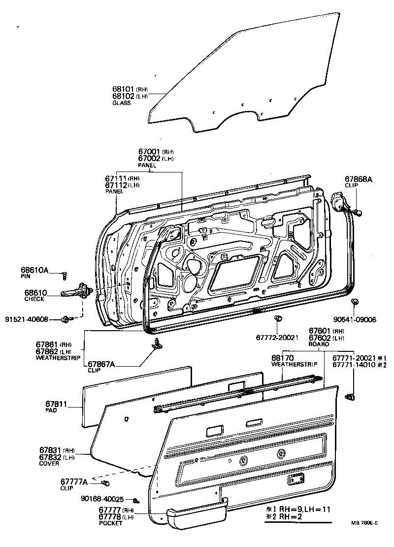 67112-22071 PANEL, FRONT DOOR, OUTER LH product image