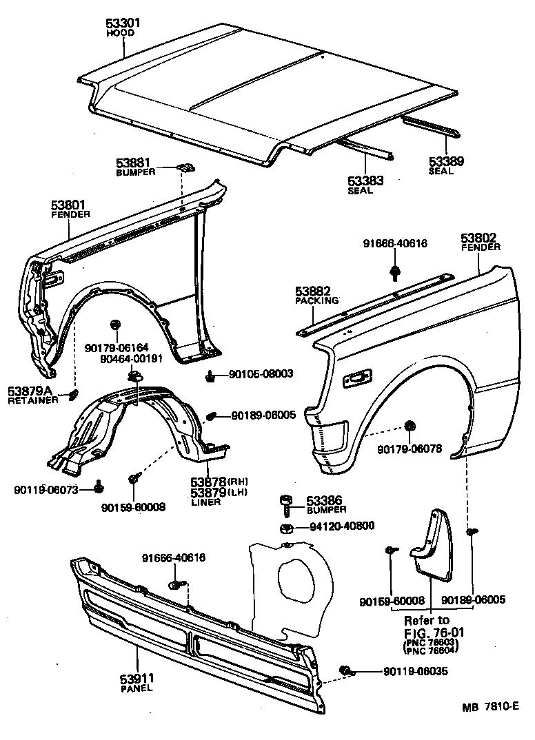 53801-10281 FENDER SUB-ASSY, FRONT RH product image