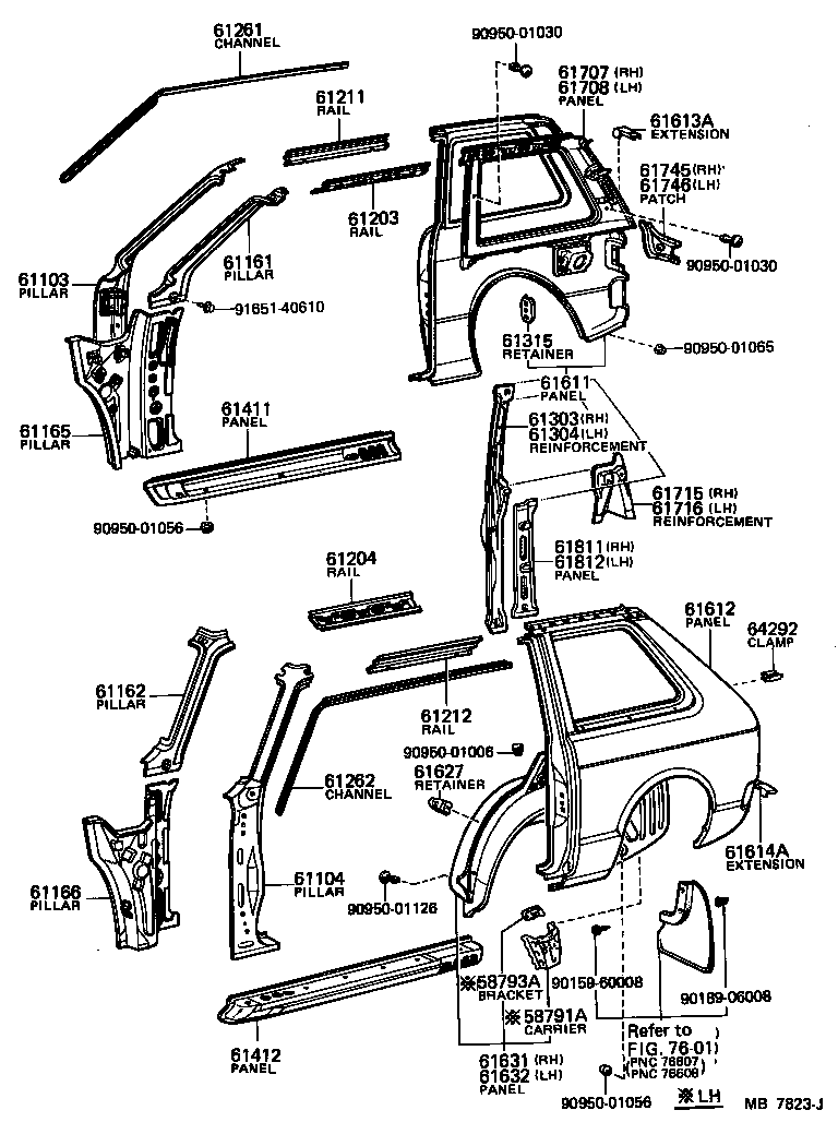 61601-10071 PANEL, QUARTER, RH product image