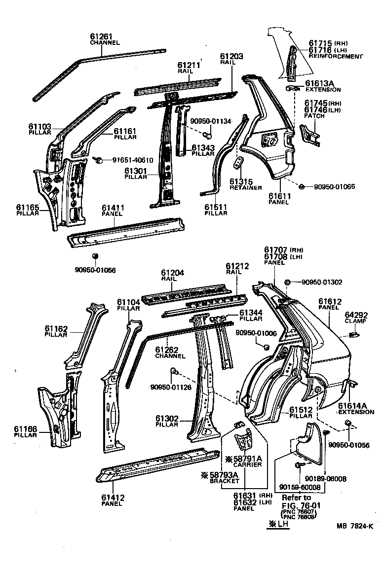 61601-10071 PANEL, QUARTER, RH product image