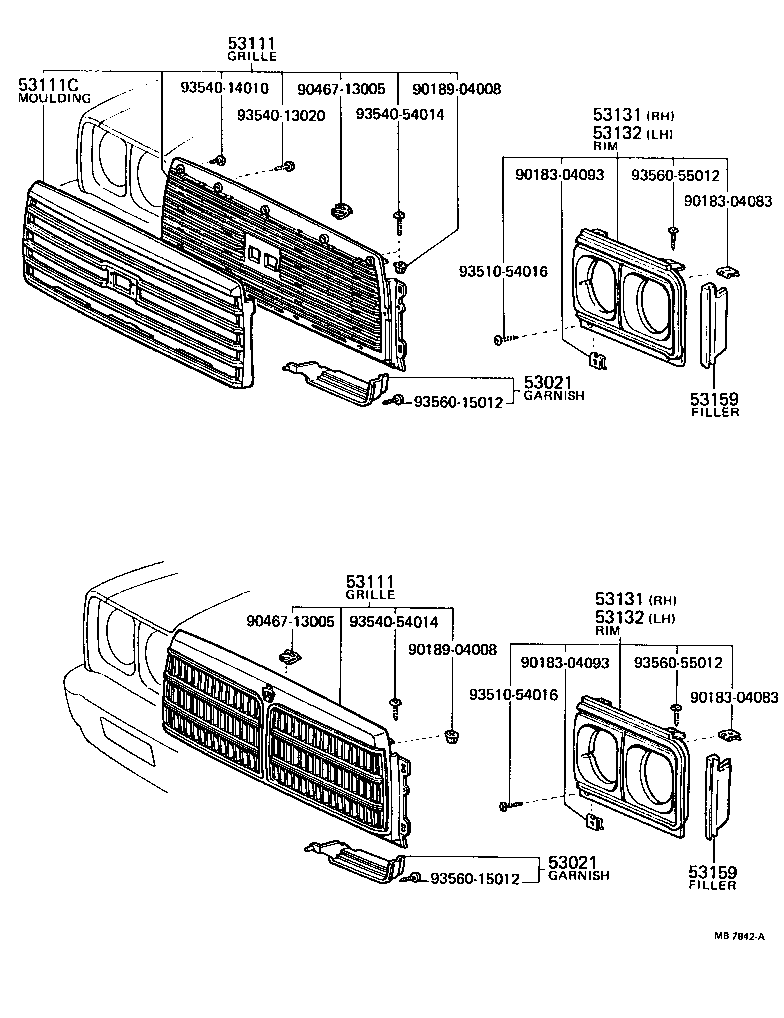 53101-30130 GRILLE, RADIATOR product image
