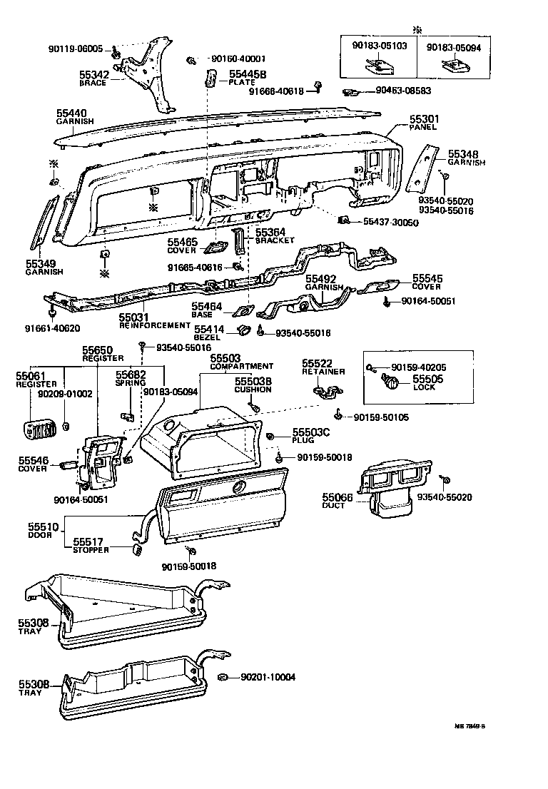 55404-30160 PANEL SUB-ASSY, INSTRUMENT CLUSTER FINISH product image