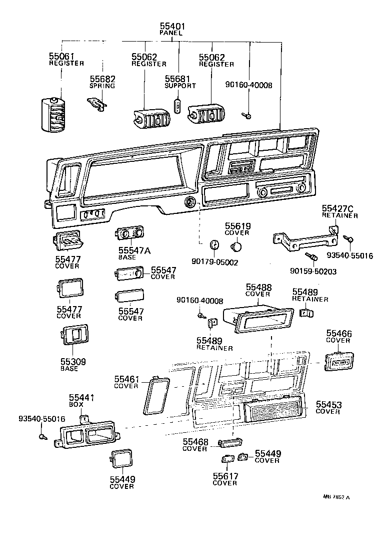 55404-30160 PANEL SUB-ASSY, INSTRUMENT CLUSTER FINISH product image
