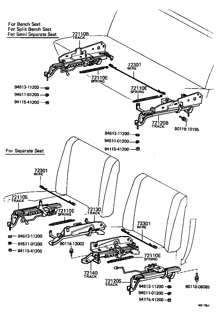 90506-20006 SPRING, TENSION, NO.1 (FOR SEAT TRACK) product image