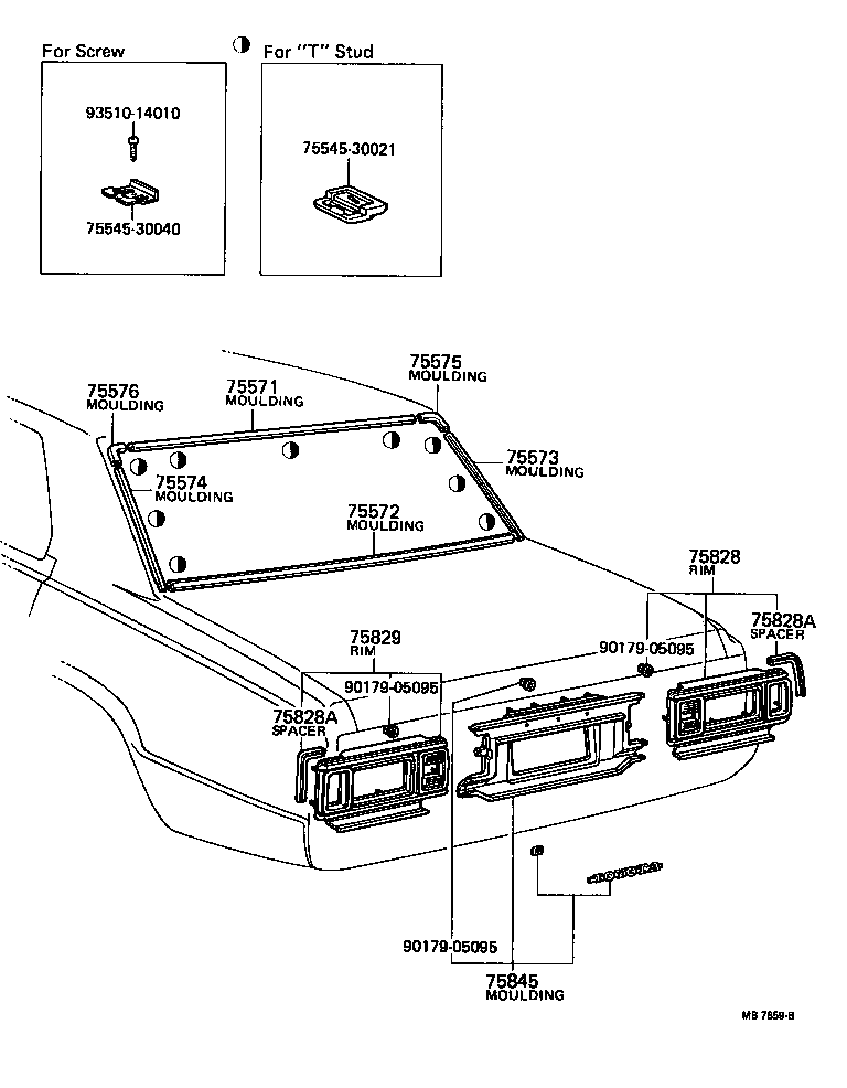 75575-30090 MOULDING, BACK WINDOW, LOWER product image