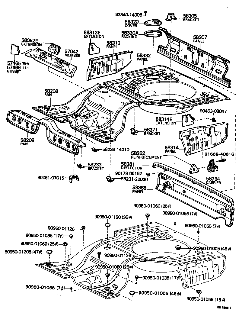 57207-22011 BRACKET SUB-ASSY, ENGINE REAR MOUNTING MEMBER product image