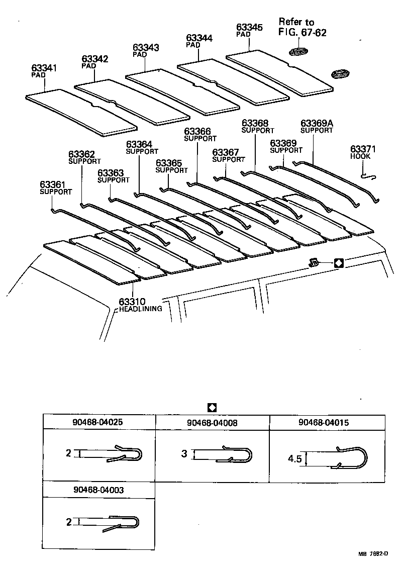 63314-90701 PAD, ROOF SILENCER, NO.4 product image
