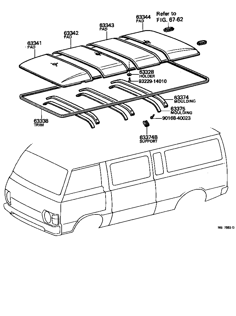 63314-90701 PAD, ROOF SILENCER, NO.4 product image