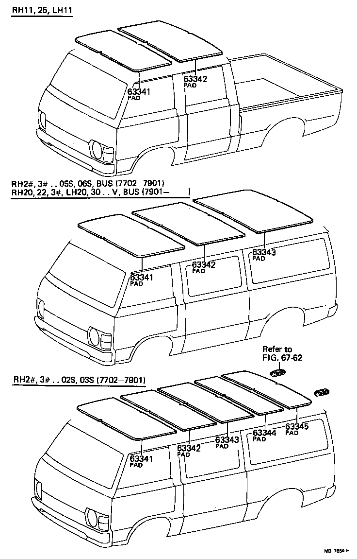 63314-90701 PAD, ROOF SILENCER, NO.4 product image