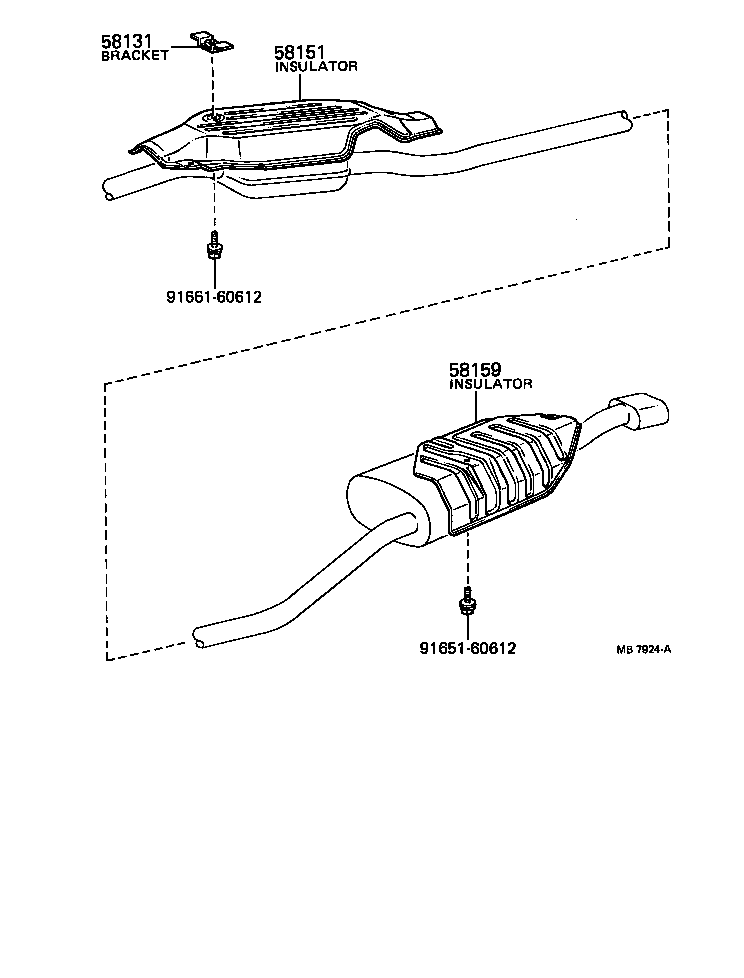 Toyota 58031-16011 INSULATOR, MAIN MAFFLAR HEAT