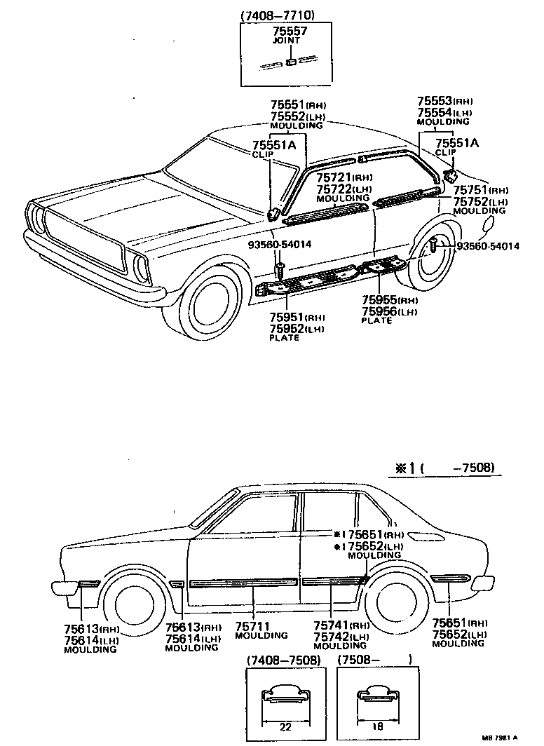Toyota 75860-12012 MOULDING, ROCKER PANEL, LH
