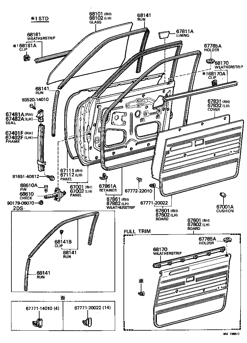 67002-14151 PANEL SUB-ASSY, FRONT DOOR, LH product image