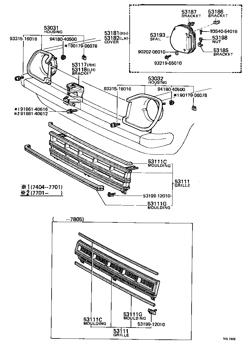 53131-12220 RIM, HEADLAMP, RH product image