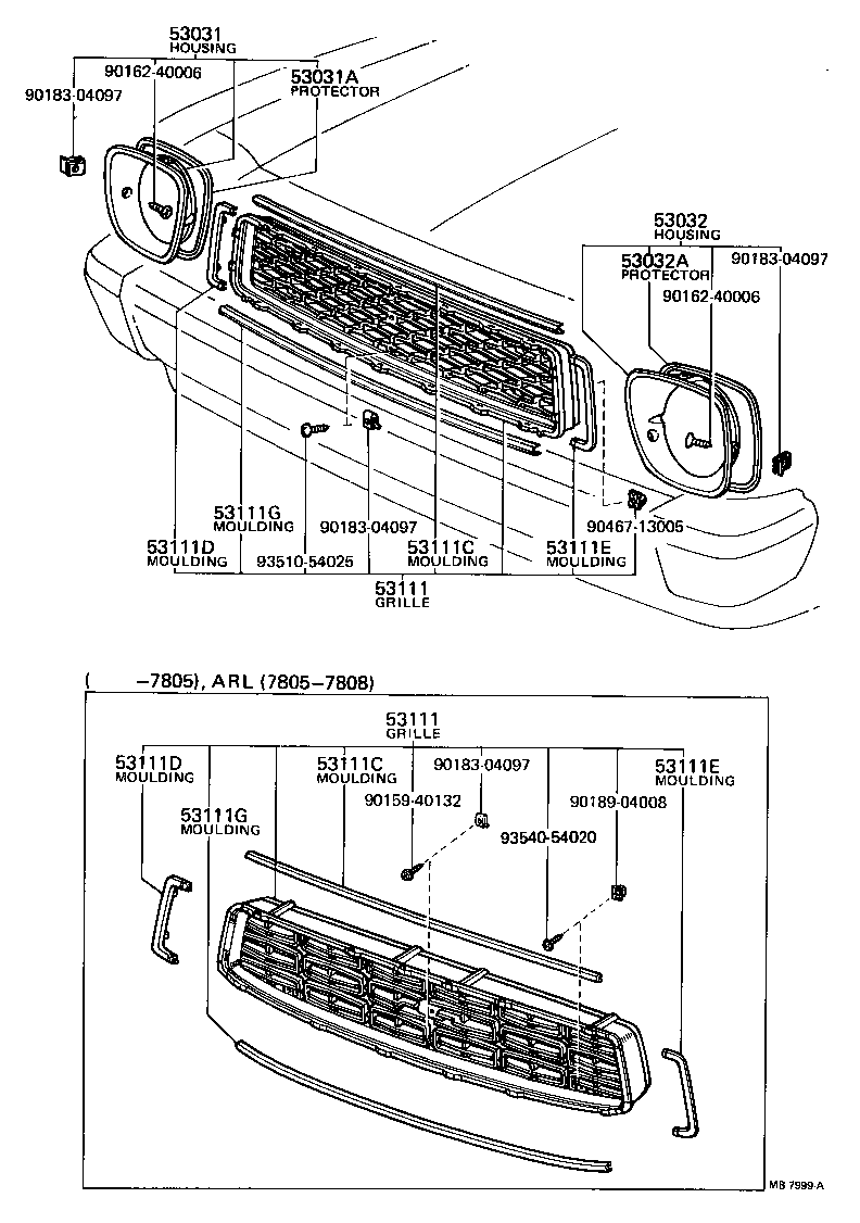 53131-12220 RIM, HEADLAMP, RH product image