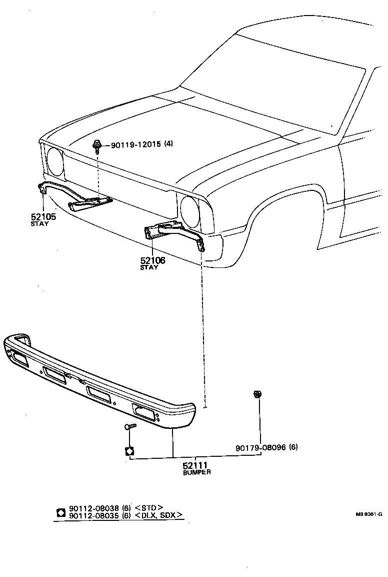 52102-89101 EXTENSION, FRONT BUMPER, RH product image