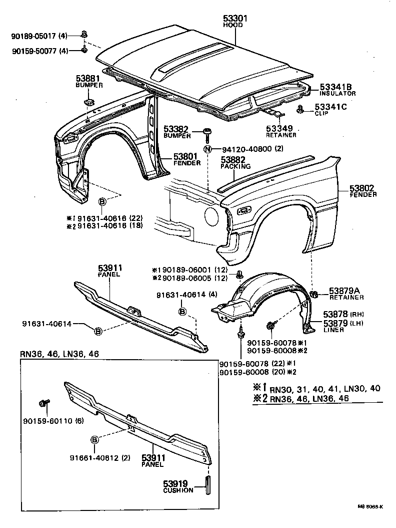 53802-89151 FENDER SUB-ASSY, FRONT LH product image