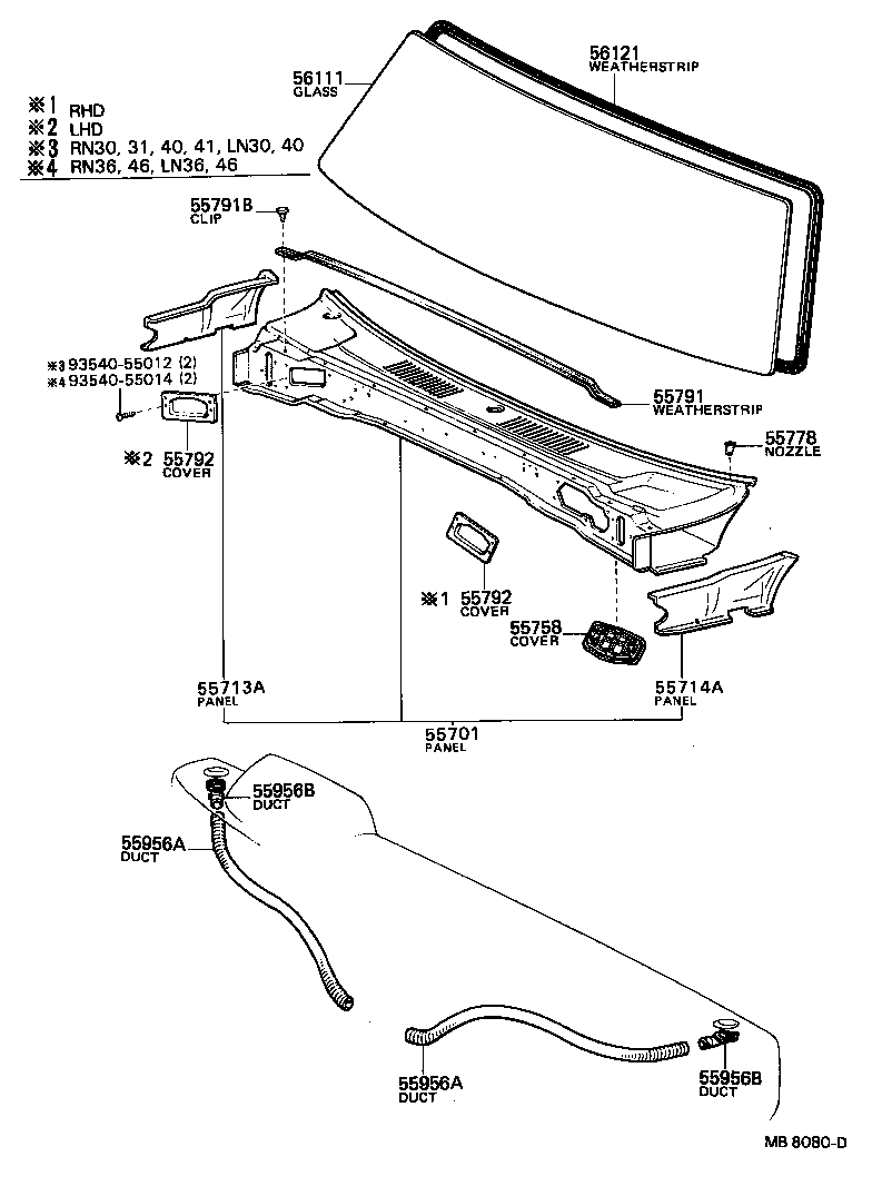 55759-89103 COVER, HEATER AIR DUCT product image