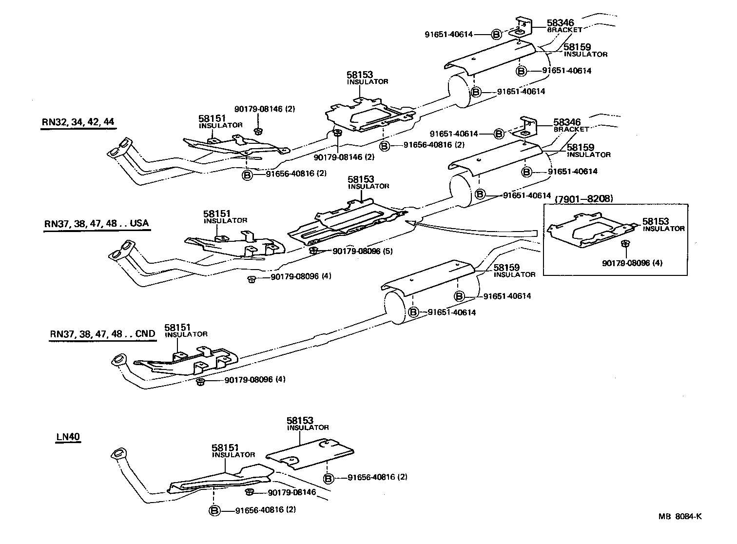 Toyota 58041-89102 INSULATOR, FRONT FLOOR HEAT, NO.1
