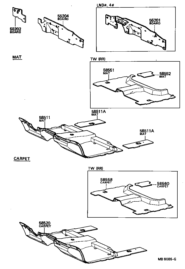 58510-95136-05 CARPET ASSY, FRONT FLOOR product image