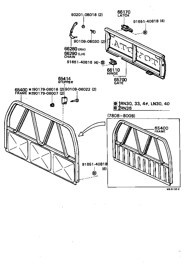 64122-95110 BAFFLE, DUST REAR BODY product image