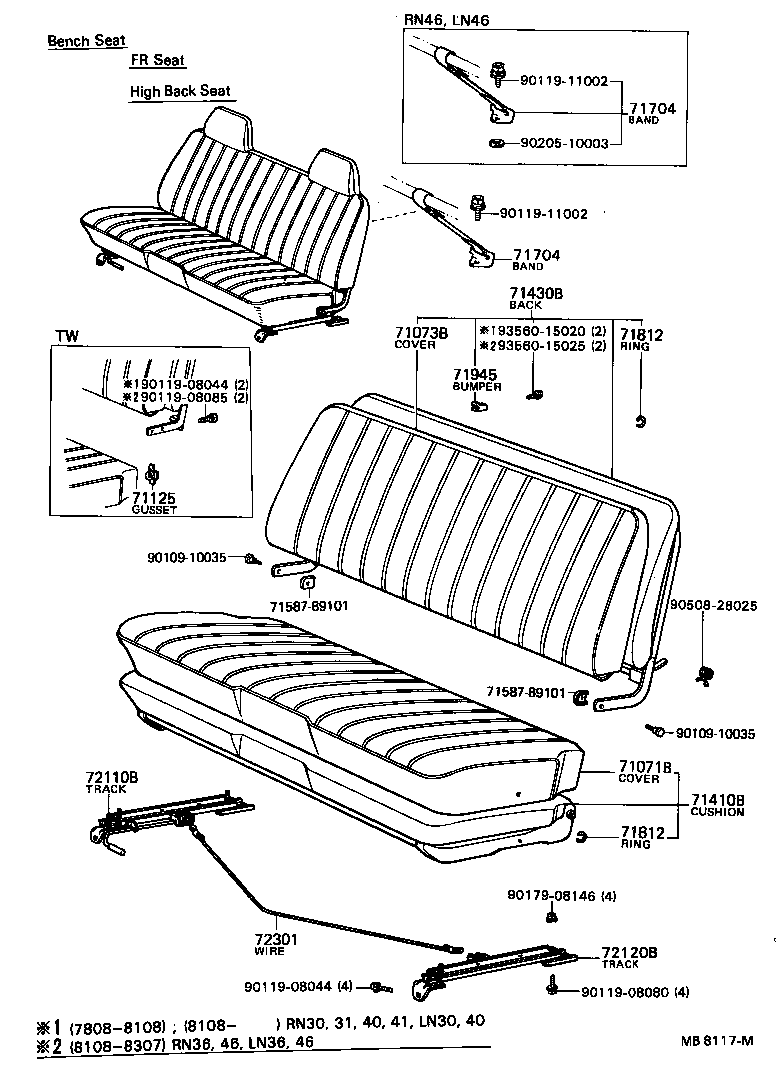 71073-95159-01 COVER, FRONT SEAT BACK(FOR BENCH TYPE) product image