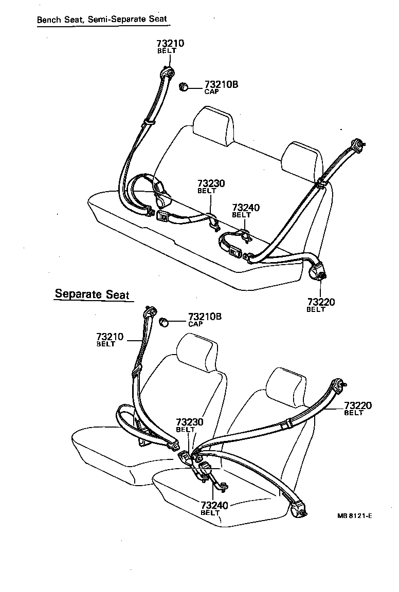73230-95112-01 BELT ASSY, FRONT SEAT INNER, RH product image