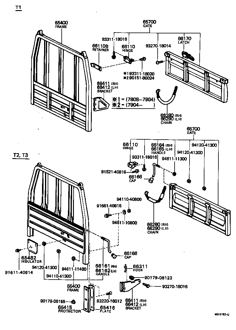 65700-95D04 GATE ASSY, REAR BODY TAIL product image