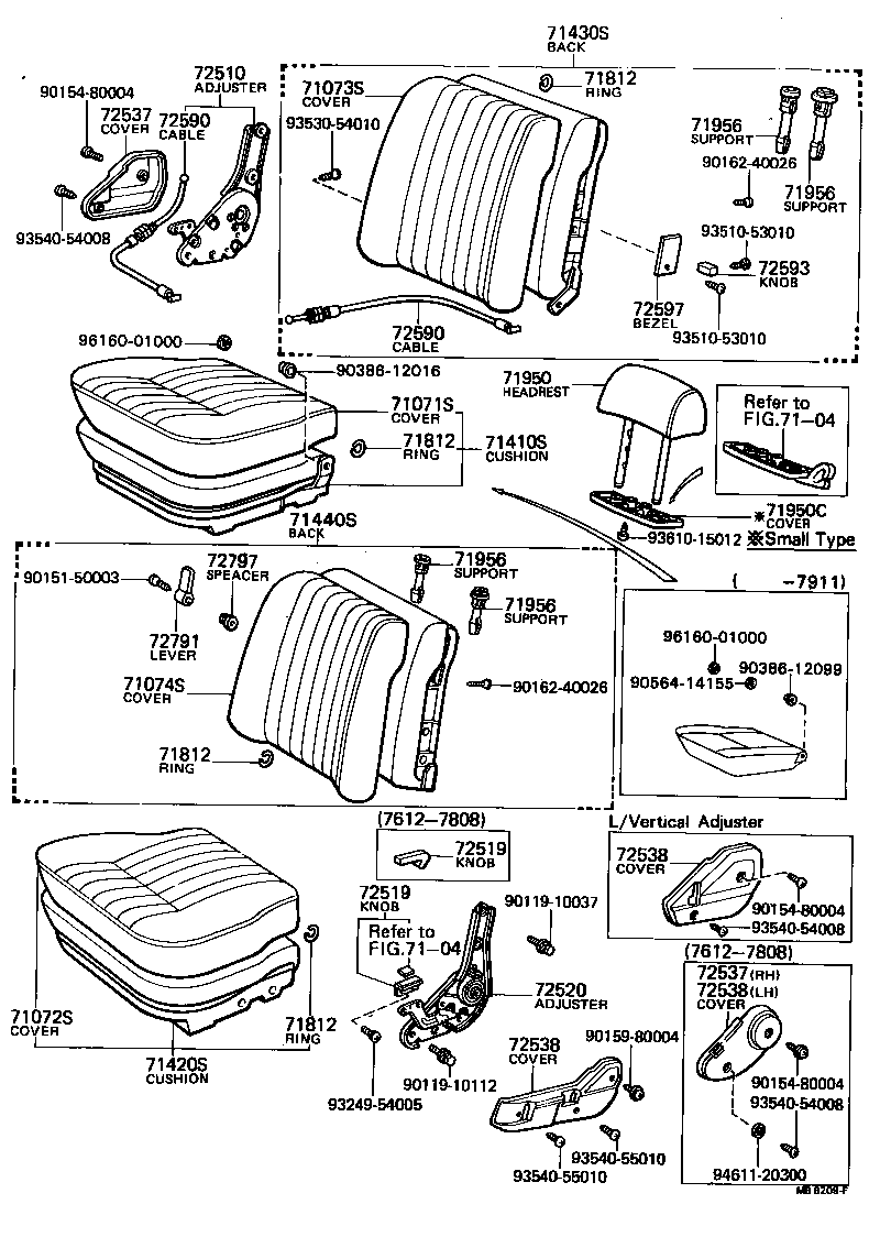 71430-22650-03 BACK ASSY, FRONT SEAT(FOR BENCH TYPE) product image
