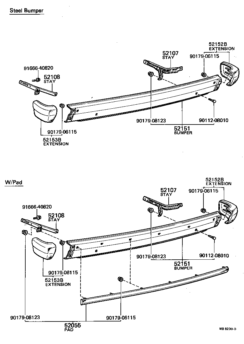 52181-20070 STAY SUB-ASSY, REAR BUMPER, RH product image