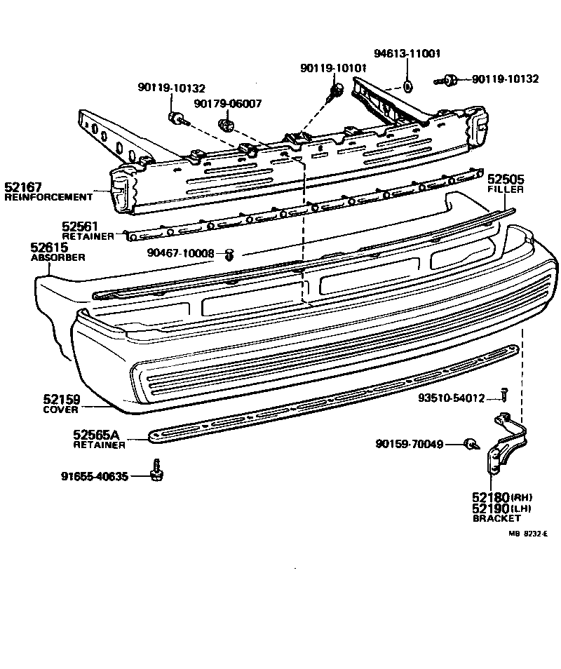 52023-20030 REINFORCEMENT, REAR BUMPER product image