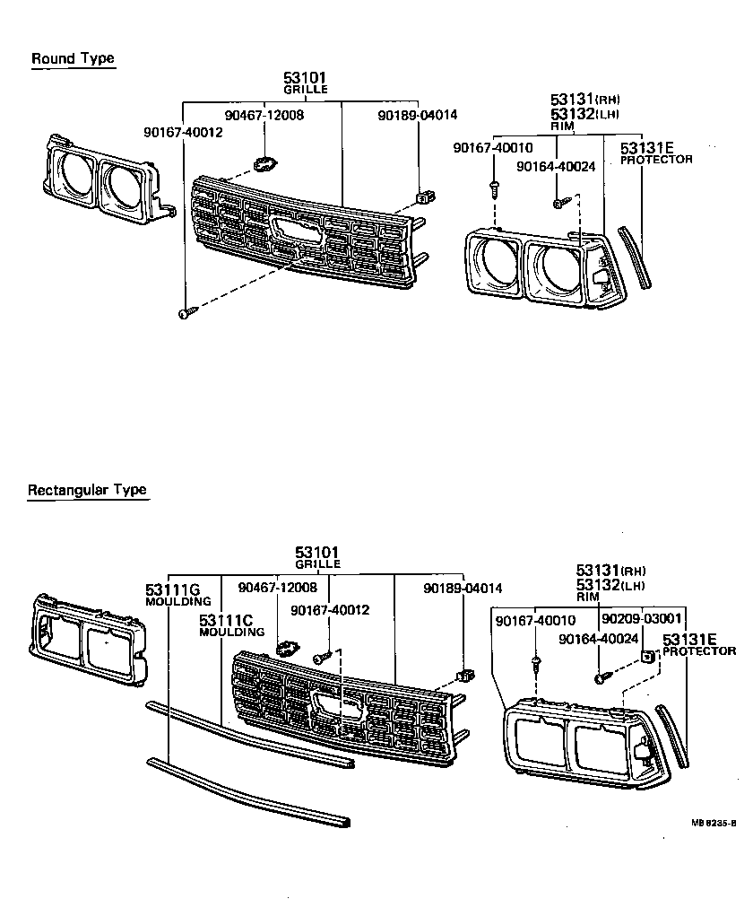 53132-29115 RIM, HEADLAMP, LH product image