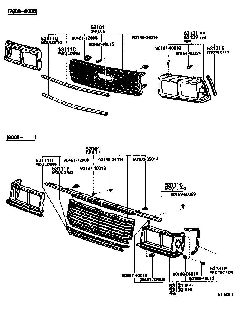 Toyota 53101-29105 GRILLE SUB-ASSY, RADIATOR