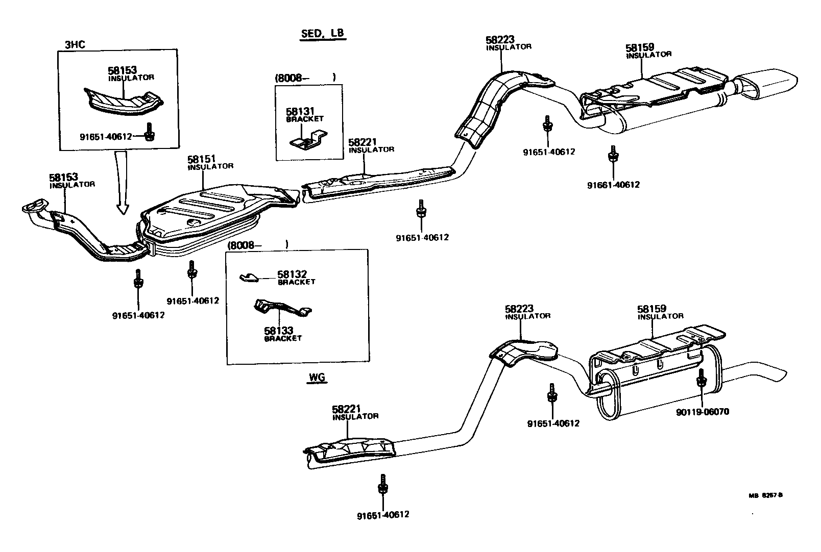 Toyota 58041-14051 INSULATOR, FRONT FLOOR HEAT, NO.1