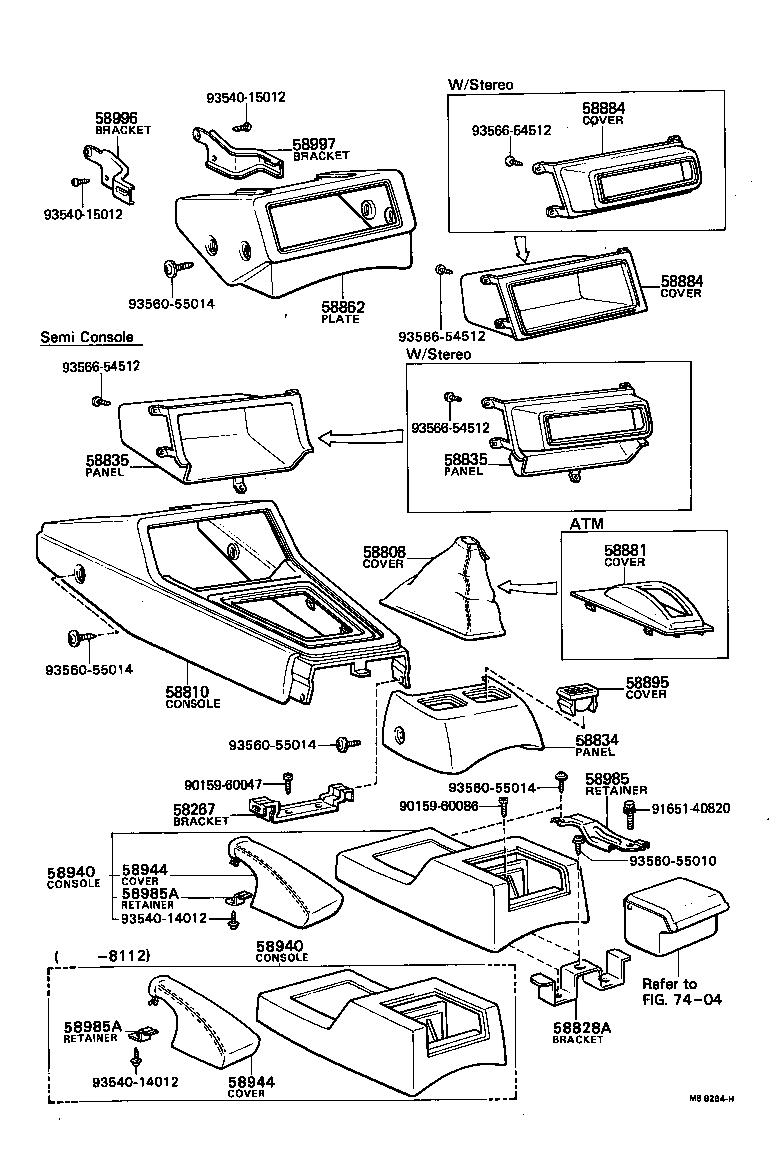 58987-20030 RETAINER, CONSOLE BOX, NO.2 product image