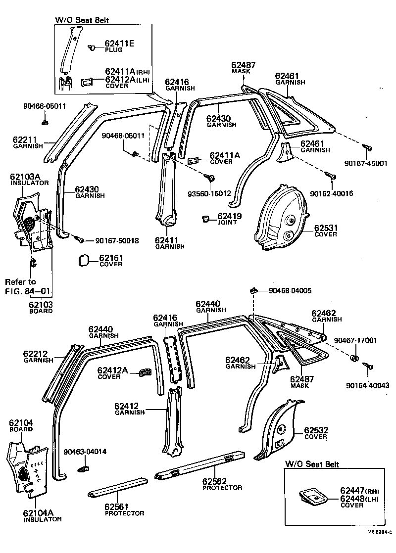 62382-95500 WEATHERSTRIP, ROOF SIDE RAIL, LH product image