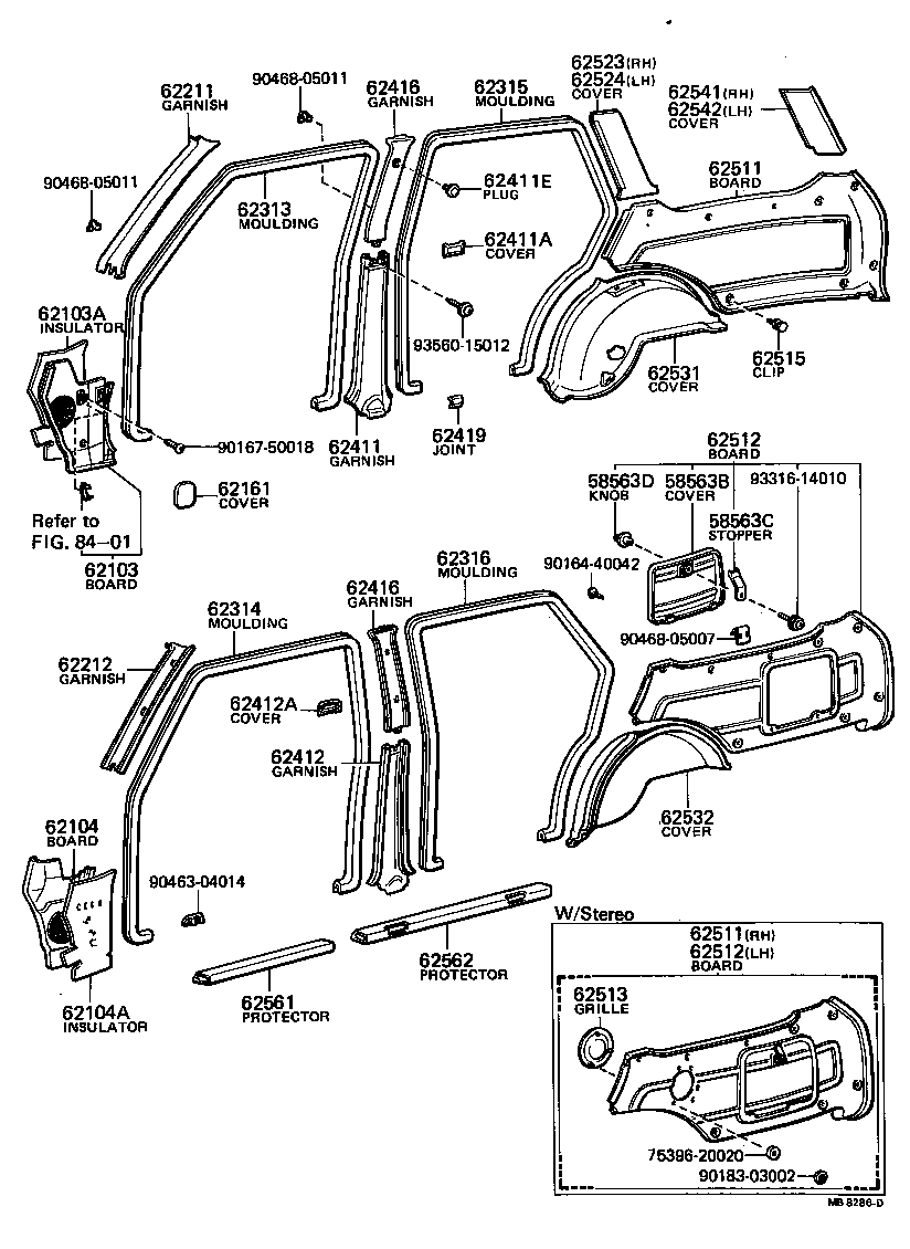 62382-95500 WEATHERSTRIP, ROOF SIDE RAIL, LH product image