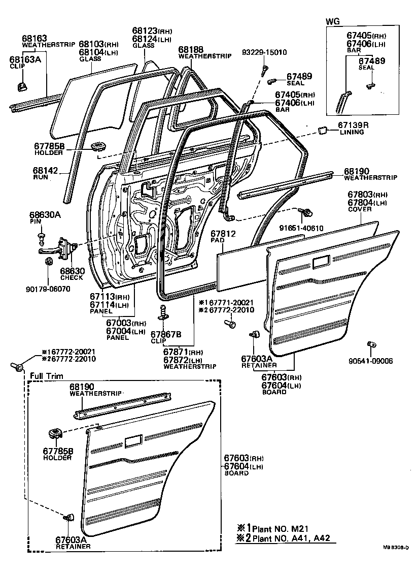 67003-20160 PANEL SUB-ASSY, REAR DOOR, RH product image