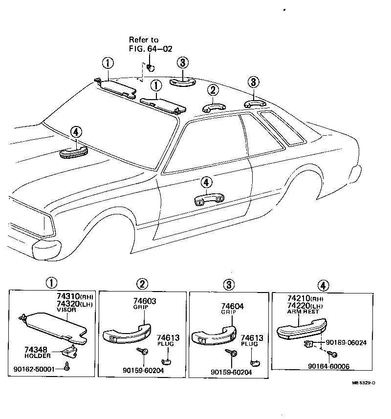 74310-20171 VISOR ASSY, RH product image